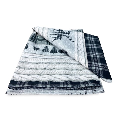 TENTE TYROLIENNE COASSOLO GRIGIO en style montagnard CM. 150X280 fabriqué en Italie