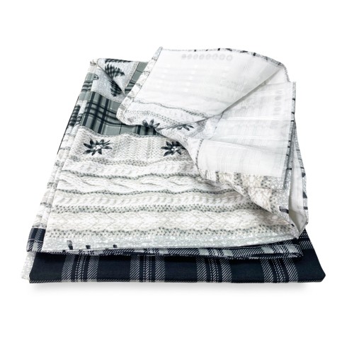 TENTE TYROLIENNE COASSOLO GRIGIO en style montagnard CM. 150X280 fabriqué en Italie