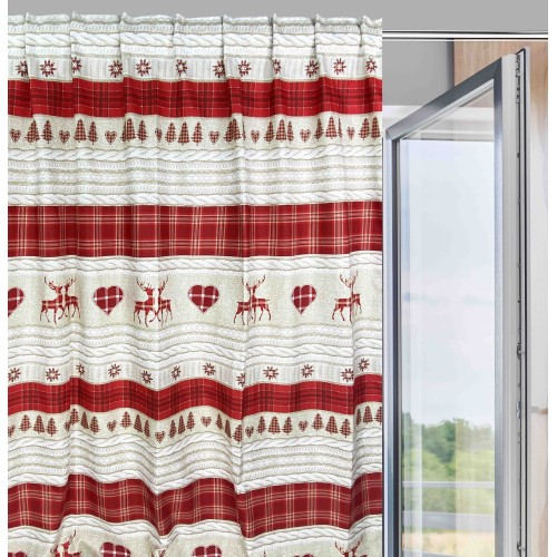 TENDA TIROLESE COASSOLO ROSSO in stile montanaro CM. 150X280 made in italy