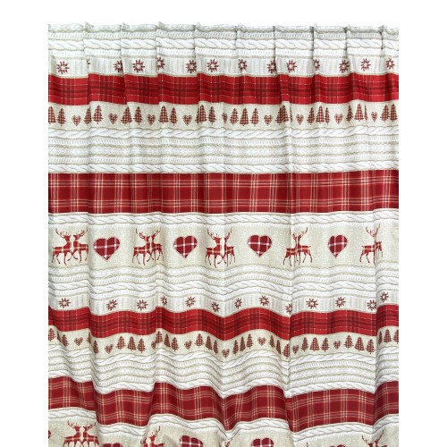 TENDA TIROLESE COASSOLO ROSSO in stile montanaro CM. 150X280 made in italy