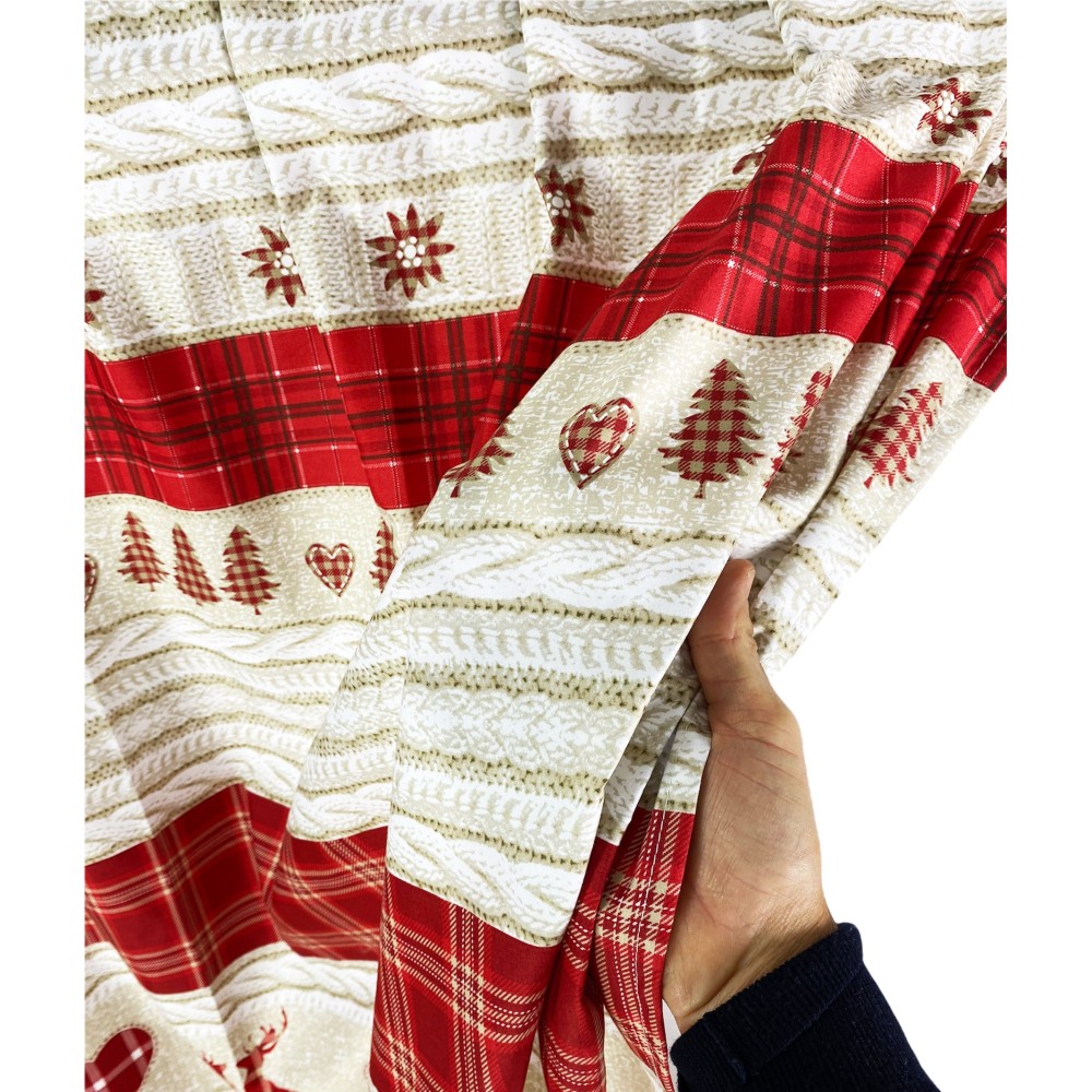 TENTE TYROLIENNE COASSOLO ROSSO en style montagnard CM. 150X280 fabriqué en Italie