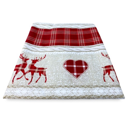 TENDA TIROLESE COASSOLO ROSSO in stile montanaro CM. 150X280 made in italy