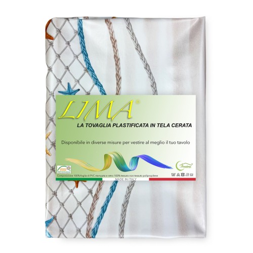 LIMA © TABLECLOTH in water-repellent plastic-coated PVC tarpaulin made in Italy