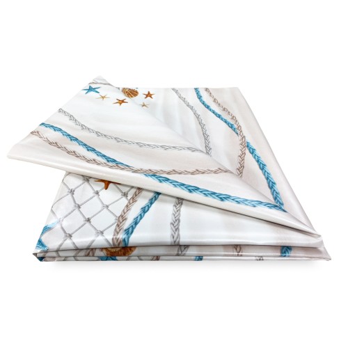 NAPPE LIMA © en MATIÈRE DE TOILE PLASTIFIANTE PLASTIFIANTE STARS MARINE made in Italy