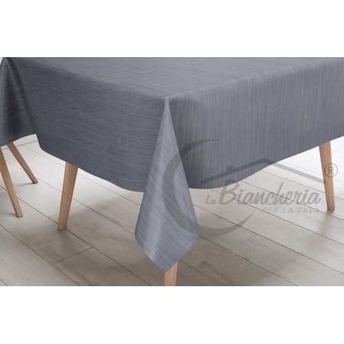 TOVAGLIA LIMA © in TELA CERATA plastificata LAVABILE idrorepellente in PVC UNITO GRIGIO made in Italy