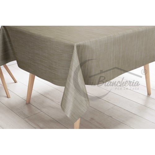 TOVAGLIA LIMA © in TELA CERATA plastificata LAVABILE idrorepellente in PVC UNITO BEIGE made in Italy