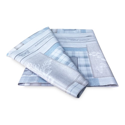 TOVAGLIA LIMA © in TELA CERATA plastificata LAVABILE idrorepellente in PVC TIROLESE shabby cuore grigio made in Italy