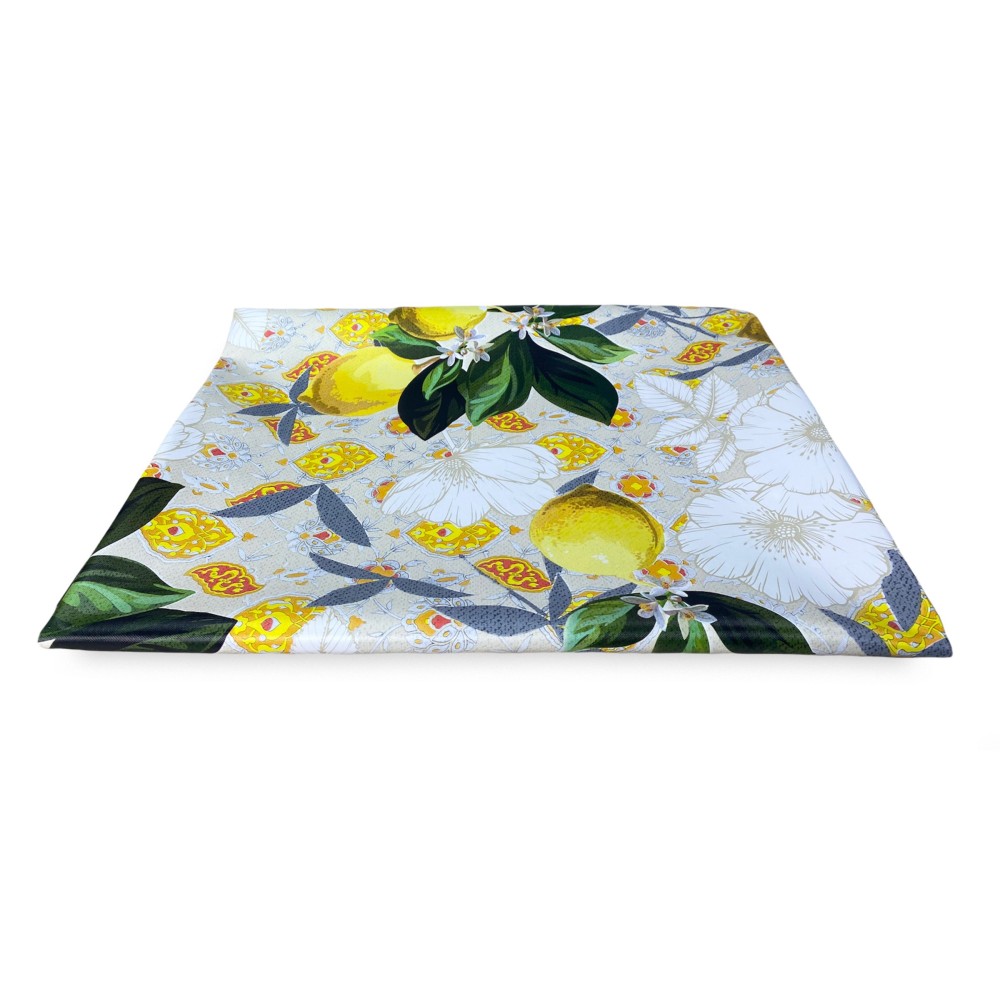 TOVAGLIA LIMA © in TELA CERATA plastificata LAVABILE idrorepellente in PVC LIMONI made in Italy