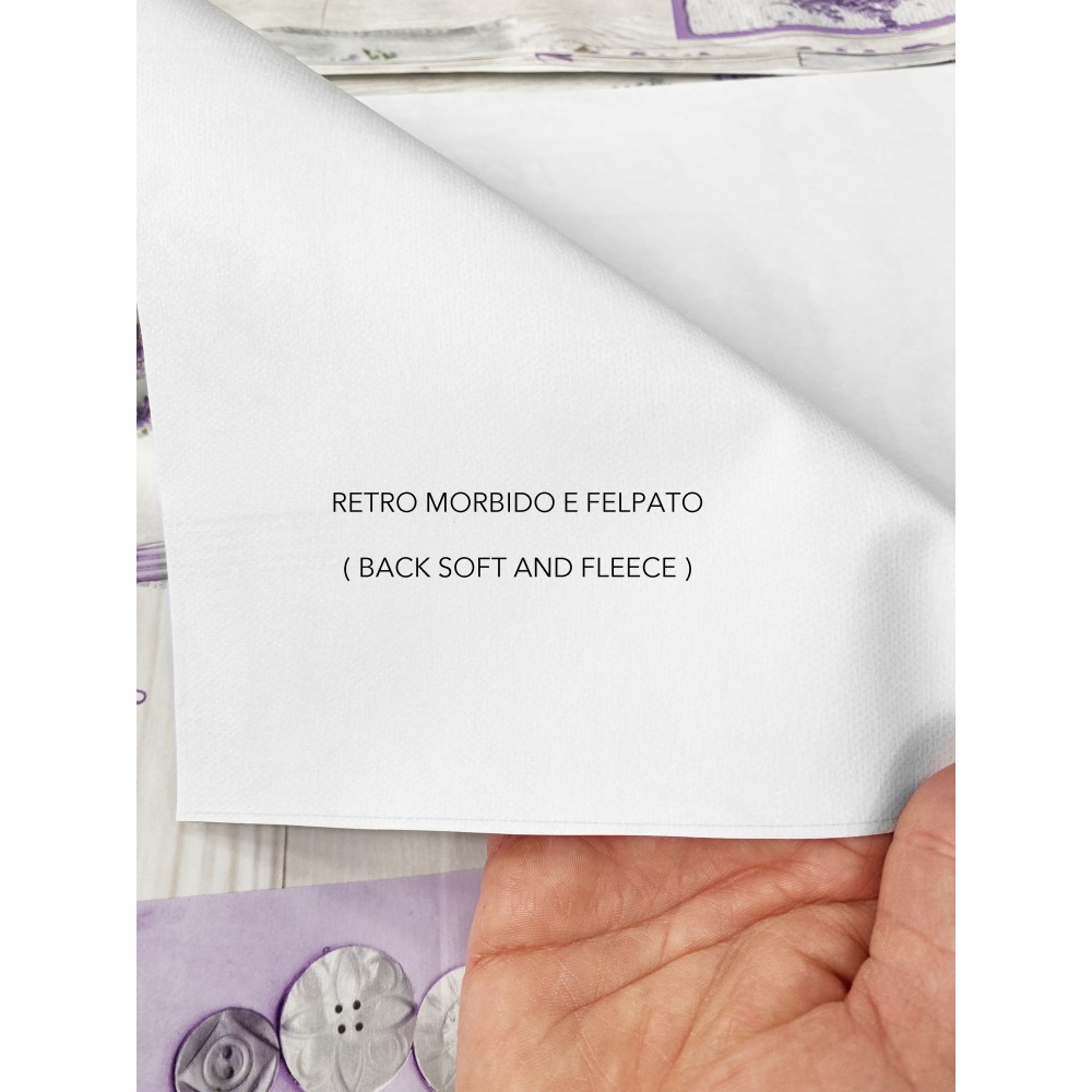 MANTELA LIMA © de lona encerada repelente al agua recubierta de plástico en PVC LAVANDA fabricado en Italia