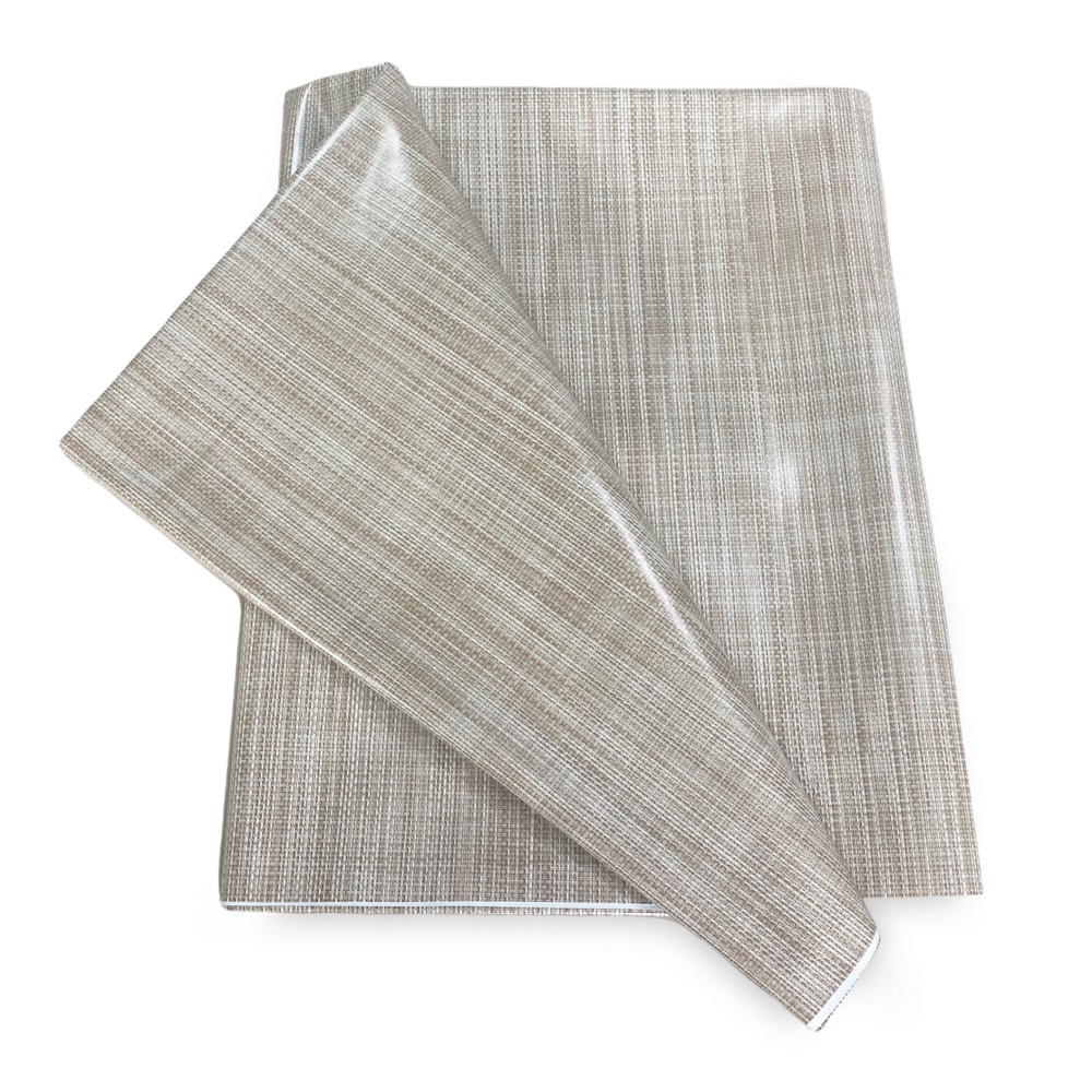 LIMA © TISCHDECKE aus wasserabweisendem, kunststoffbeschichtetem, gewachstem Canvas aus BEIGE UNITED PVC made in Italy