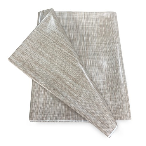 TOVAGLIA LIMA © in TELA CERATA plastificata LAVABILE idrorepellente in PVC UNITO BEIGE made in Italy