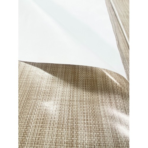 LIMA © TABLECLOTH in water-repellent plastic-coated waxed canvas in BEIGE UNITED PVC made in Italy