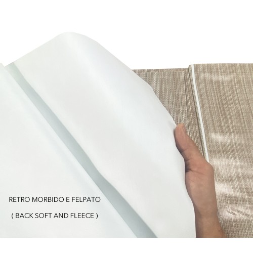 NAPPE LIMA © en TOILE CIBAIRE PLASTIQUE PLASTIFIÉE HYDROFUGE EN PVC UNITO BEIGE fabriqué en Italie