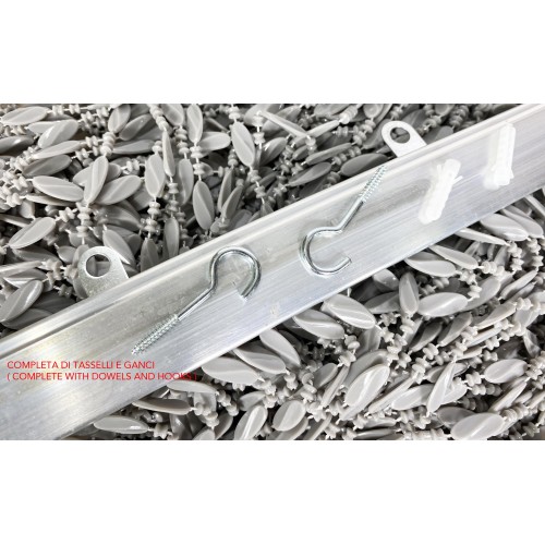 PABLO © CURTAIN with GREY anti-insect beads in anti-noise PVC with METAL rod