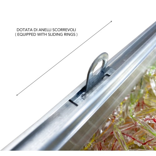 TENDA PABLO © a PERLINE anti insetti MULTICOLORE in PVC antirumore con asta in METALLO