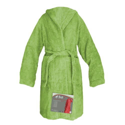 Hi-Tech + © Peignoir Bébé Garçon en Pur Coton Éponge Fabriqué en Italie Vert
