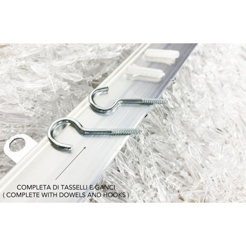 TENDA PABLO © a PERLINE anti insetti TRASPARENTE in PVC antirumore con asta in METALLO