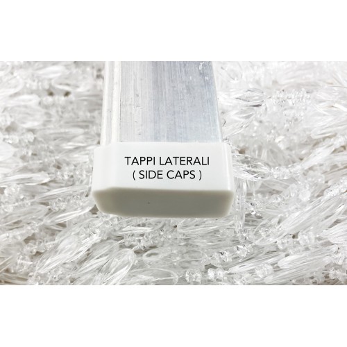 PABLO © TRANSPARENTER Anti-Insekten-Vorhang BEADED aus geräuscharmem PVC mit METALLSTANGE