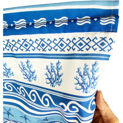 MODERNER Glasvorhang 45 oder 60 oder 80 breit GRIECHENLAND BLAU Made in Italy