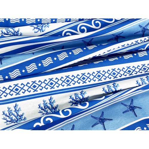 Cortina de cristal MODERNA de 45 o 60 u 80 de ancho GREECE BLUE Made in Italy