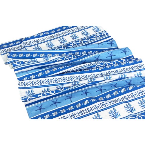 Cortina de cristal MODERNA de 45 o 60 u 80 de ancho GREECE BLUE Made in Italy