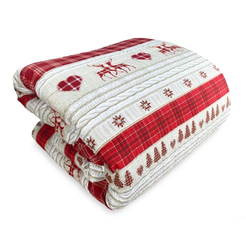 QUILT © BOW COASSOLO red TYROLEAN winter made in Italy
