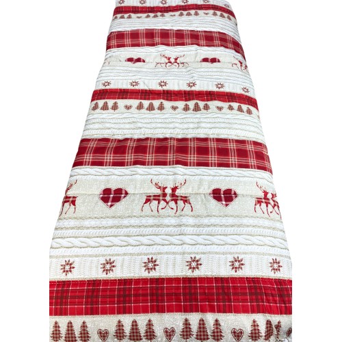 LAZO EDREDÓN © COASSOLO rojo TIROLESA invierno hecho en Italia