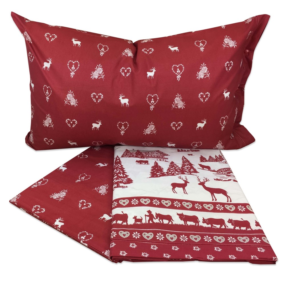 COPRIPIUMINO tirolese DIS. VALGARDENA MONTAGNA