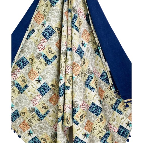 DOUBLE SERVIETTE DE PLAGE KIKOY cheval en COTON et ÉPONGE avec KEEP BACKPACK