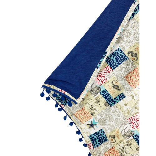 DOUBLE SERVIETTE DE PLAGE KIKOY cheval en COTON et ÉPONGE avec KEEP BACKPACK