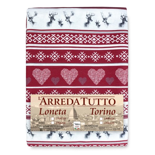 FUNDA DE DECORACIÓN FUNDA GRAN SCARF COLCHA funda de sofá CERVINO RED burdeos