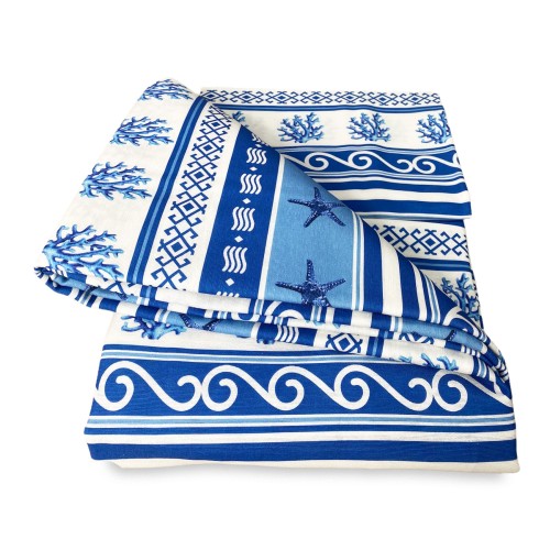 Handtuchbezug GRAN SCARF TAGESDECKE Sofabezug GRIECHENLAND Meer Meer BLAU