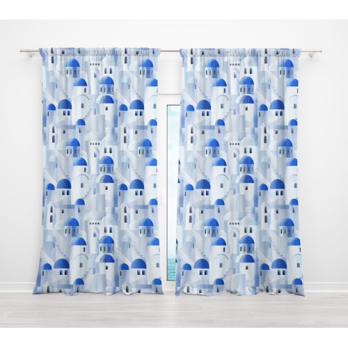 TIENDA SANTORINI azul cm.150X280 hecho MADE in ITALY