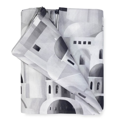 SERVIETTE HOUSSE DE MEUBLE GRAN SCARF BEDSPREAD housse de canapé SANTORINI gris