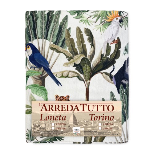 TELO ARREDO copritutto GRAN FOULARD COPRILETTO copridivano GIUNGLA