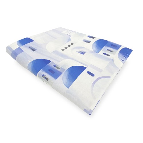 FUNDA DE DECORACIÓN FUNDA GRAN SCARF COLCHA funda de sofá SANTORINI azul