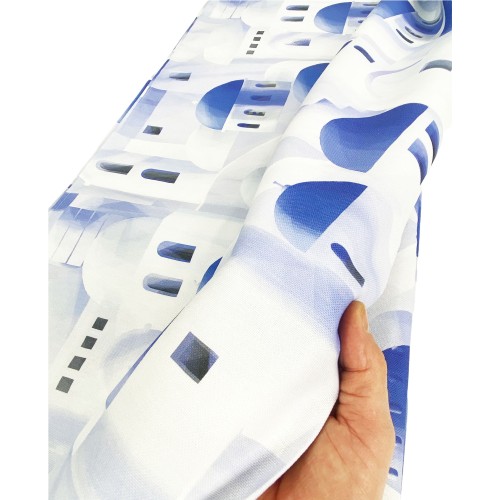 FUNDA DE DECORACIÓN FUNDA GRAN SCARF COLCHA funda de sofá SANTORINI azul