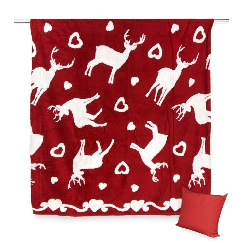 PLAID IN PILE sherpa TIROLESE montagna PIZBLANC