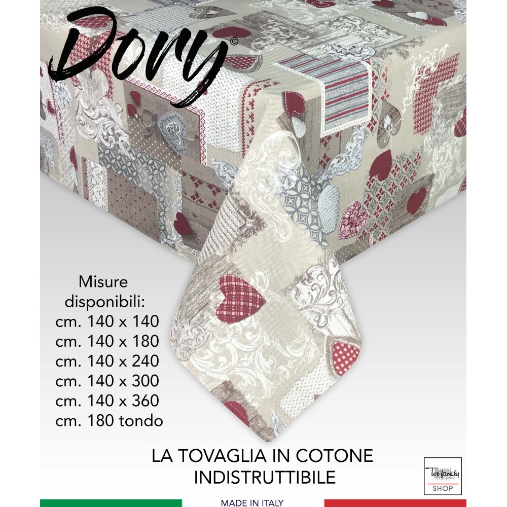 NAPPE TYROLIENNE DORY CUORE MARGOT COTON ROUGE