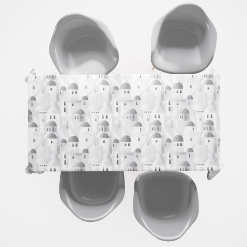 NAPPE COTON design SANTORINI gris made in Italy