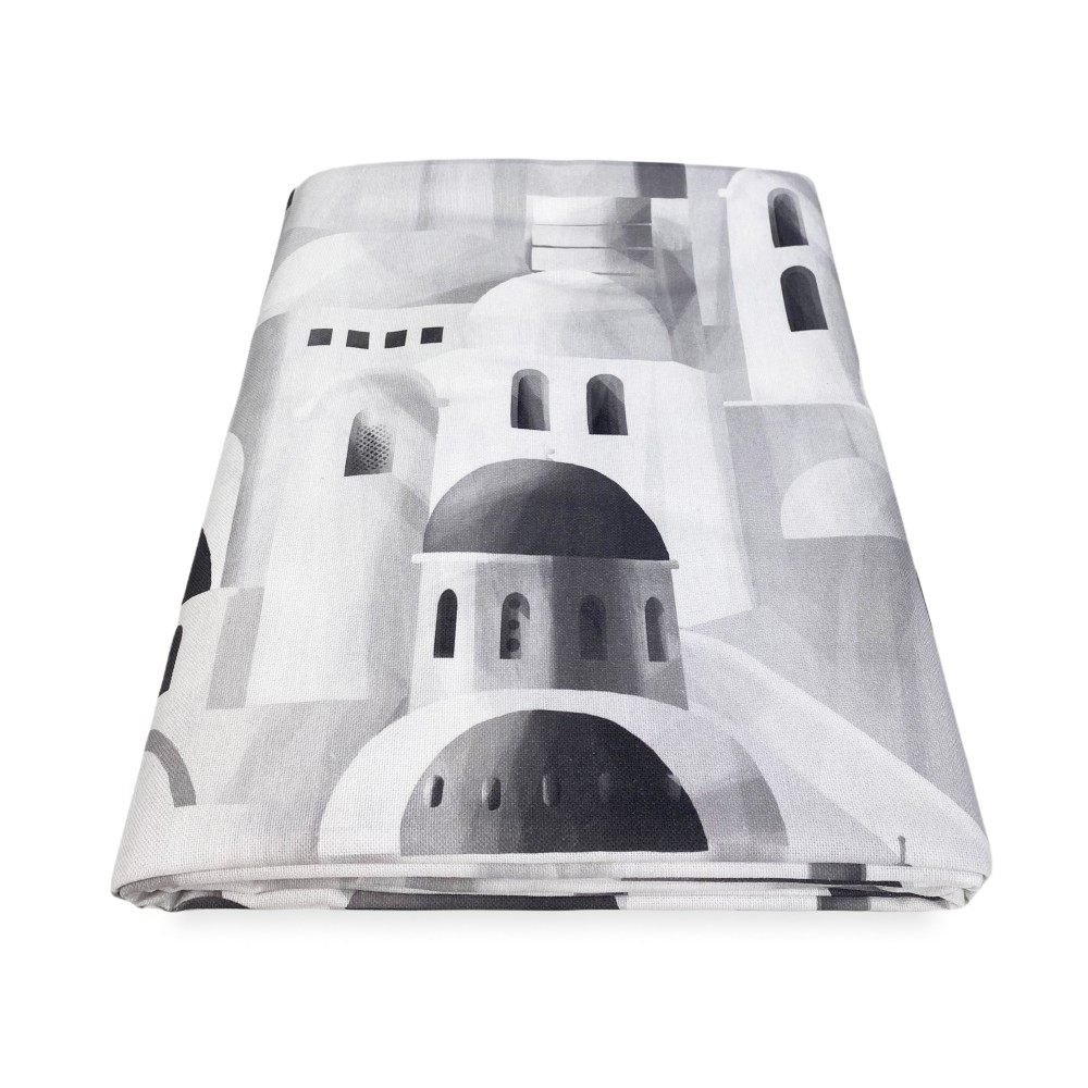 NAPPE COTON design SANTORINI gris made in Italy