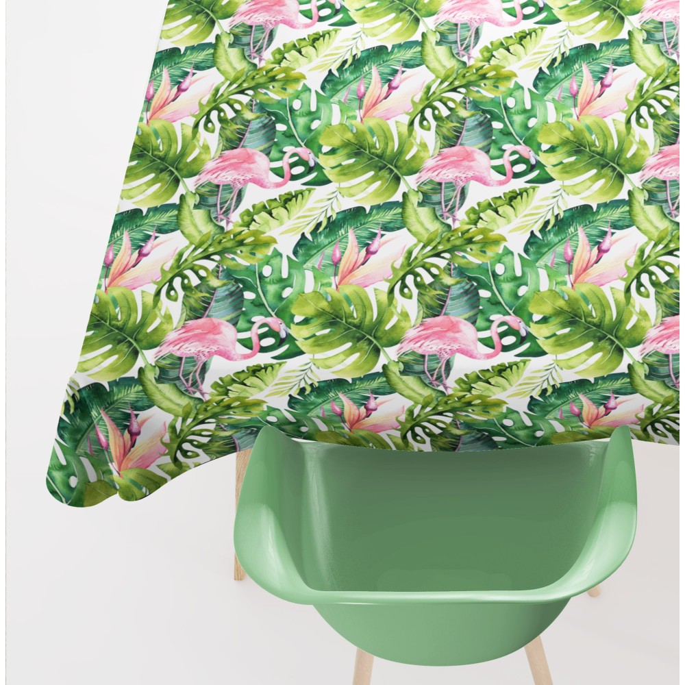 BAUMWOLLE TISCHDECKE Flamingo Flamingo Design made in Italy
