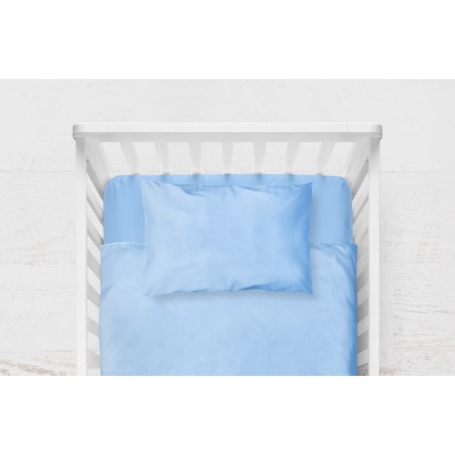 DRAP PEDRO COMPLET pour lit BÉBÉ en coton pur de couleur unie