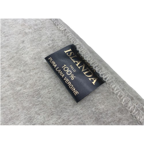 ICELAND BLANKET en vraie laine vierge pure douce et chaude GREY Melange