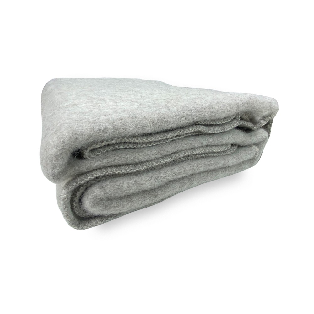 ICELAND BLANKET aus echter reiner Schurwolle weich und warm GREY Melange