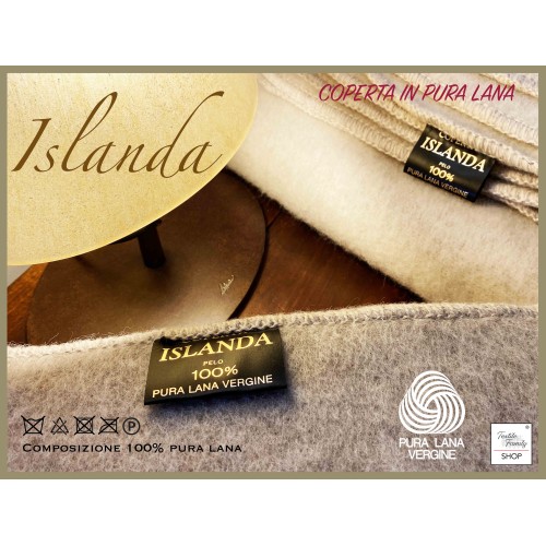 ICELAND BLANKET aus echter reiner Schurwolle weich und warm GREY Melange