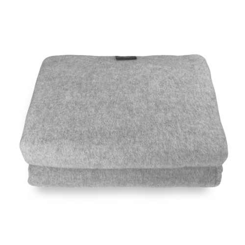 ICELAND BLANKET in genuine pure virgin WOOL soft and warm GREY Melange