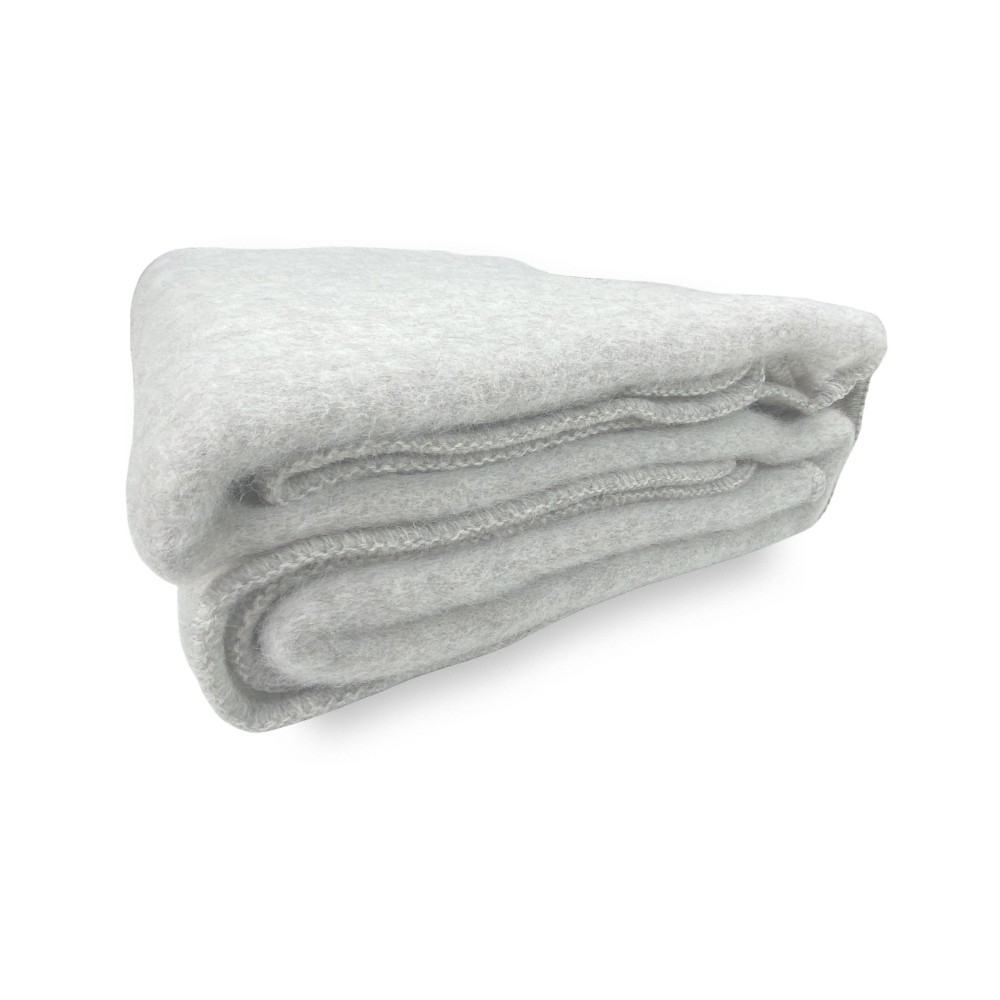 COPERTA ISLANDA in vera pura LANA vergine  morbida e calda BEIGE Melange