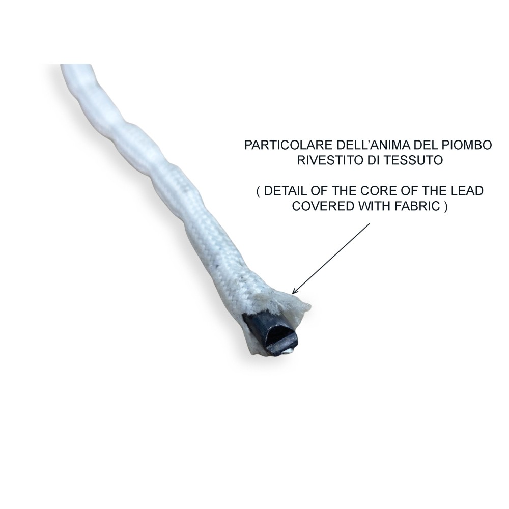 FIL TRESSÉ PLOMB LESTAGE POUR RIDEAUX ET TISSUS RIDEAUX AU MÈTRE fabriqué en Italie