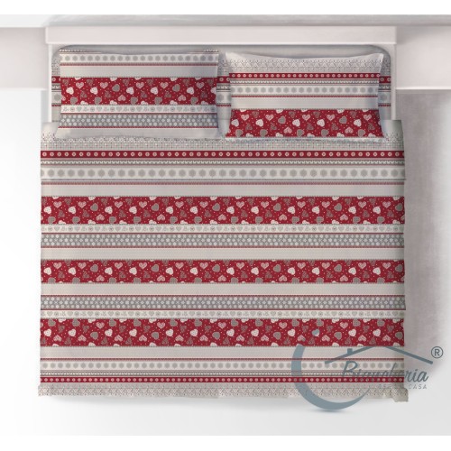 SET sheet TYROLEAN dis. CORVARA in pure cotton Made in Italy